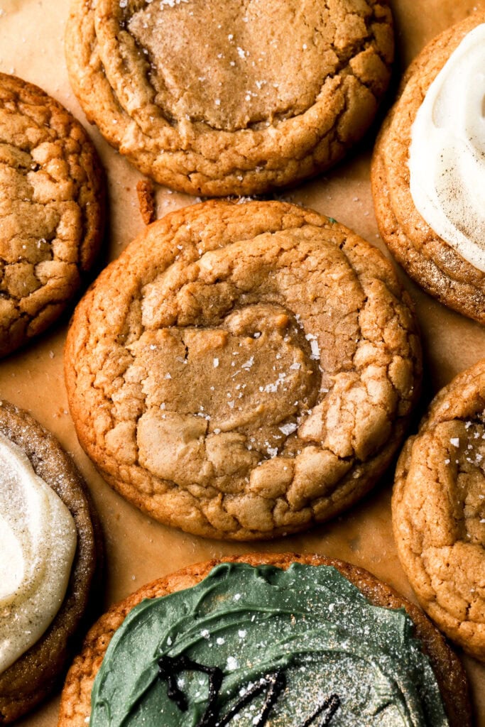 brown sugar cookies topped with a little sea salt