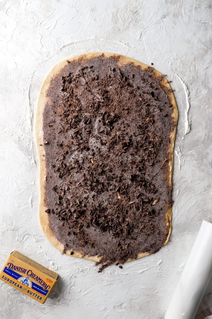 top with chocolate chunks