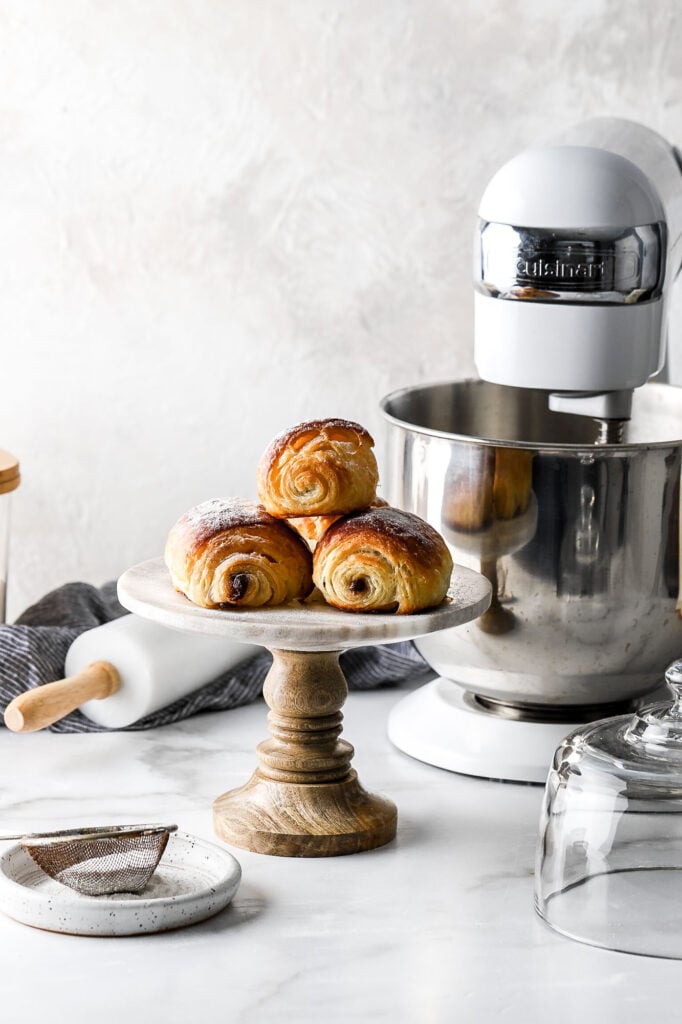 chocolate croissants (pain au chocolat)