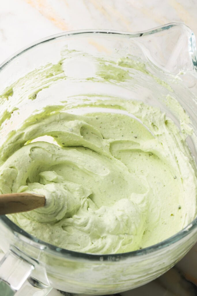 finished pistachio mascarpone cream