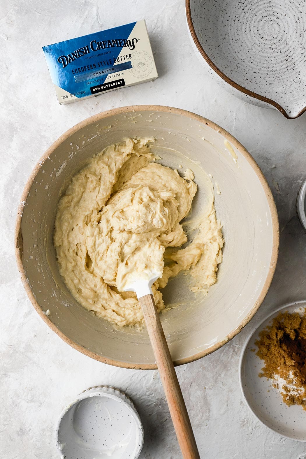 fold in the dry ingredients, just until the last streak of flour is combined