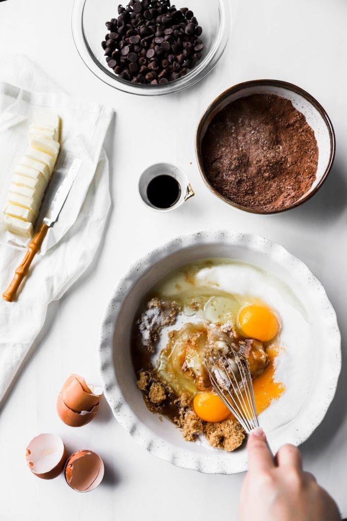 all ingredients for brownies