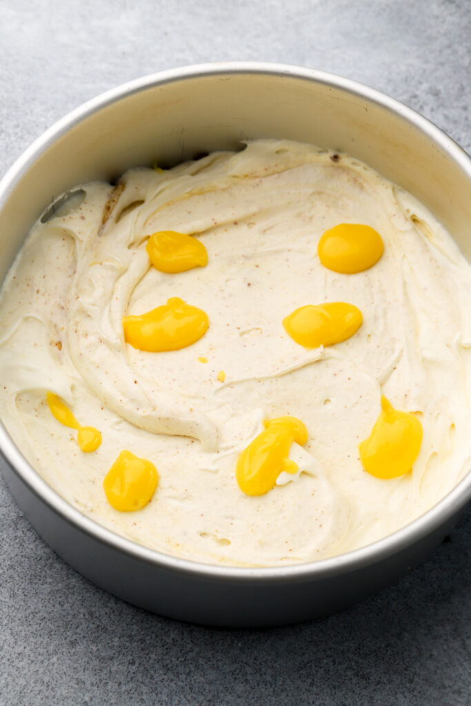 lemon curd on top of ice cream
