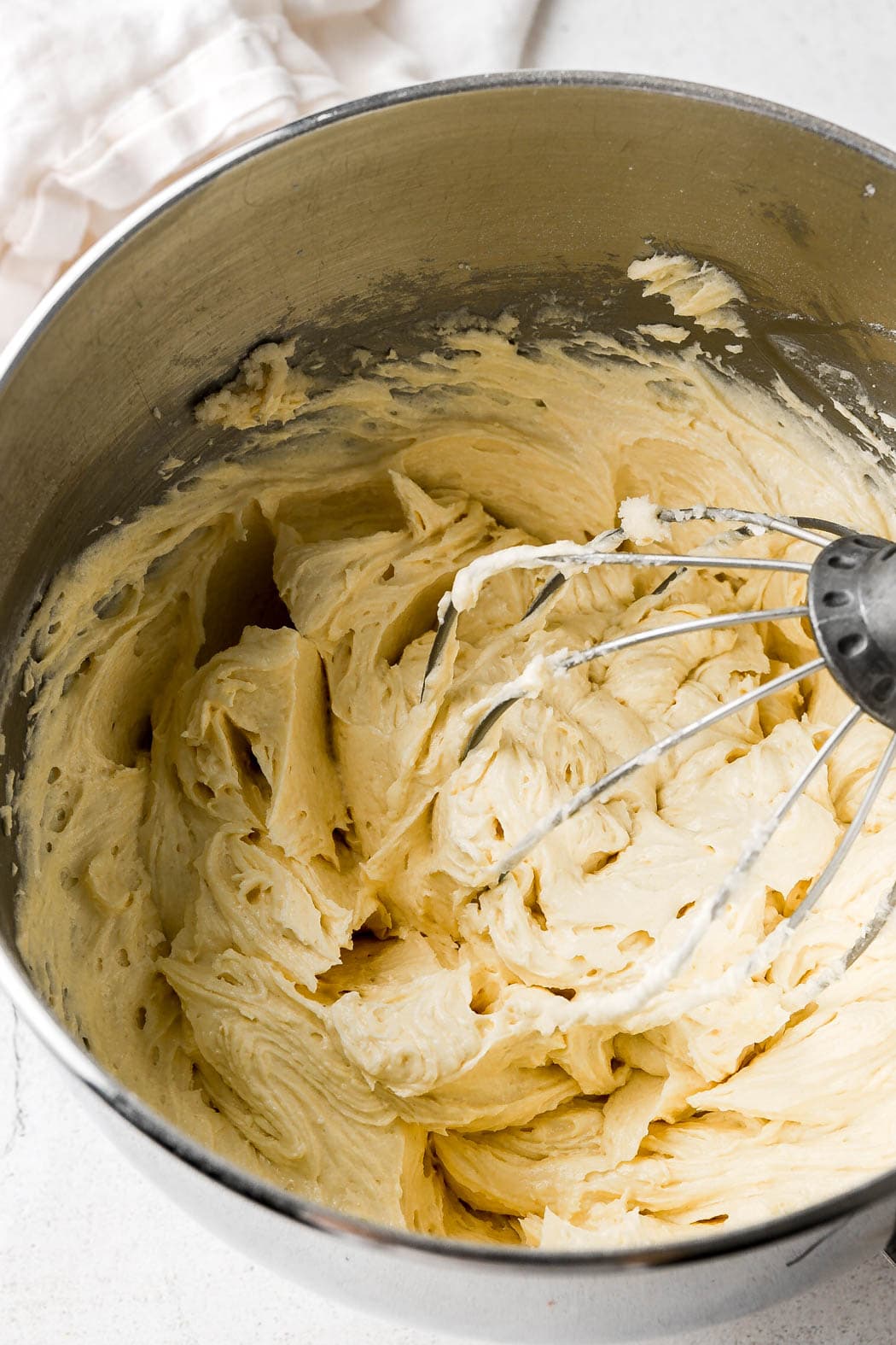 add eggs and yogurt, one at a time 