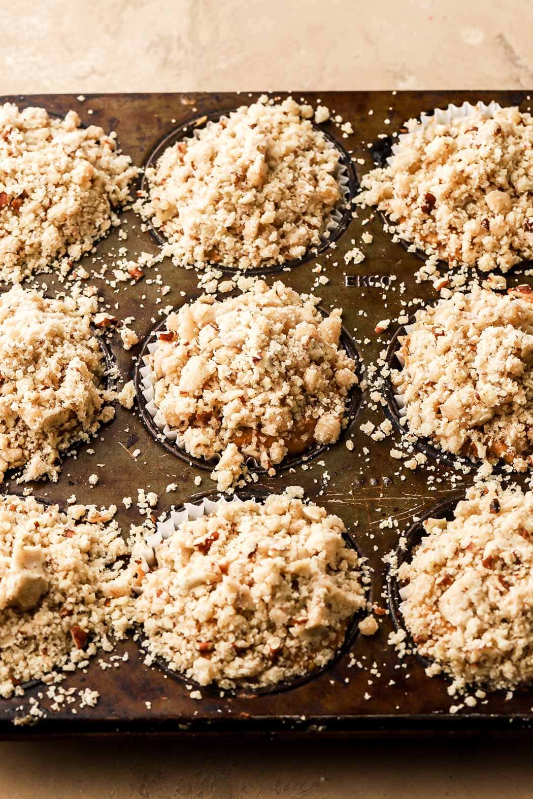 top with streusel