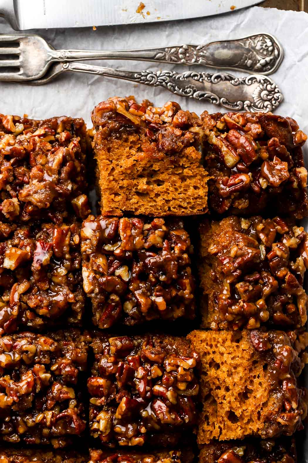 pumpkin pecan upside down cake